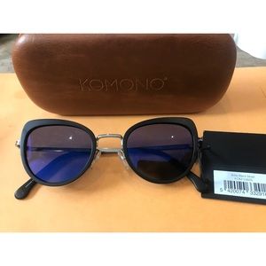 Komono- Billie Black Silver Sunglasses